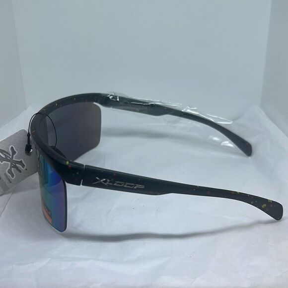 XLoop Sport Shield Sunglasses – Blue Frame, Mirrored Lens, UV400 Protection, Pol - Picture 2 of 3